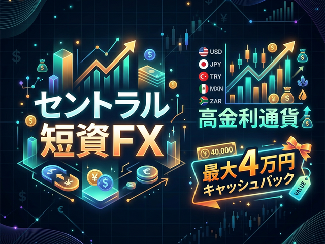 【最大4万円のチャンス!】セントラル短資FXの高金利通貨スワップ増量キャンペーンがすごい!(最大68%増)