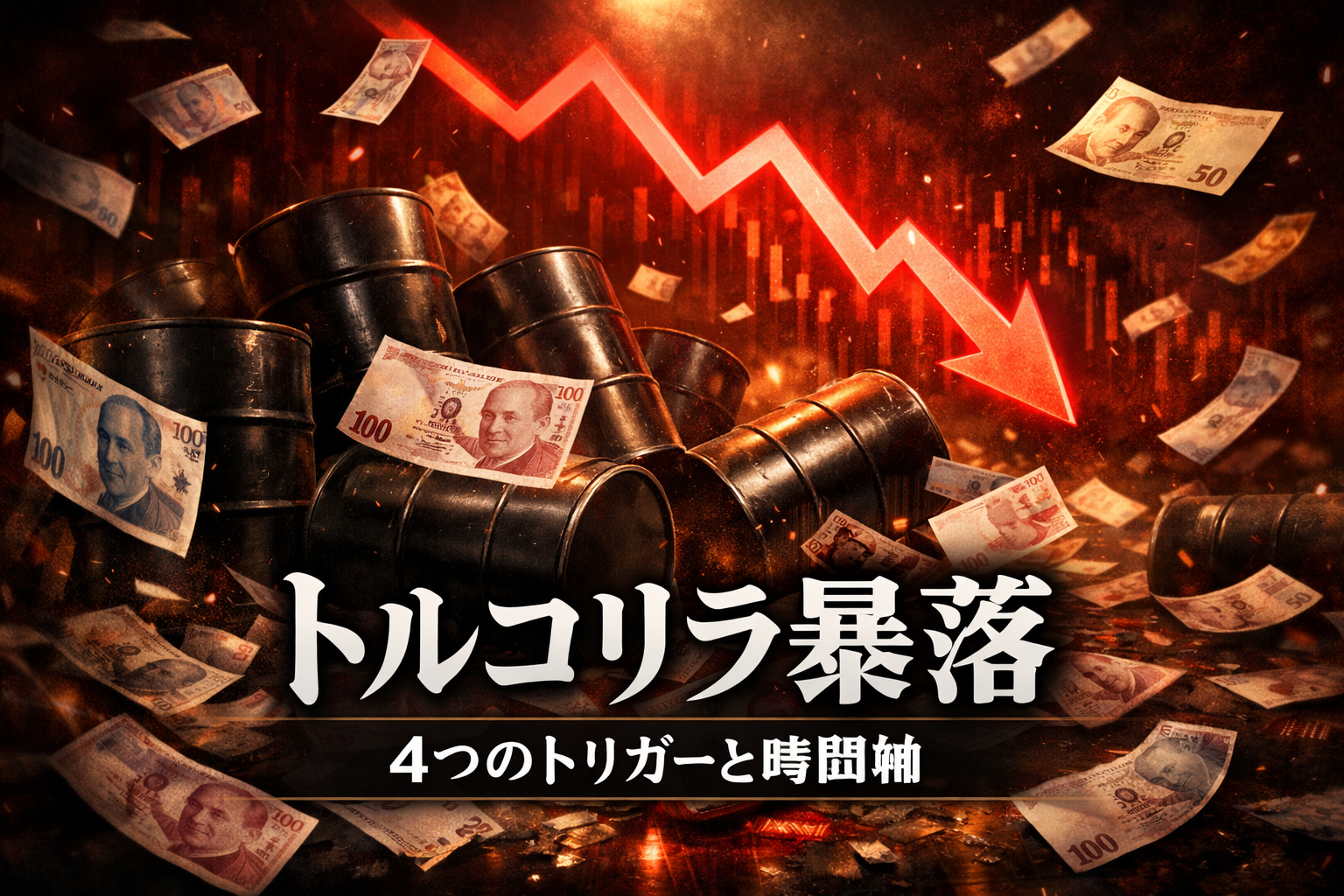 トルコリラ暴落の4つのトリガーと時間軸