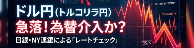 ドル円（トルコリラ円）急落！為替介入か？今後の可能性は？